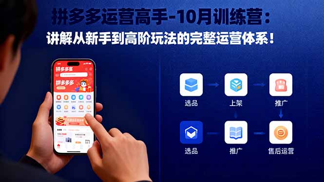 拼多多运营高手-10月训练营：讲解从新手到高阶玩法的完整运营体系！-大甫网创-助力打造属于自己的超级个体-甫仁小站