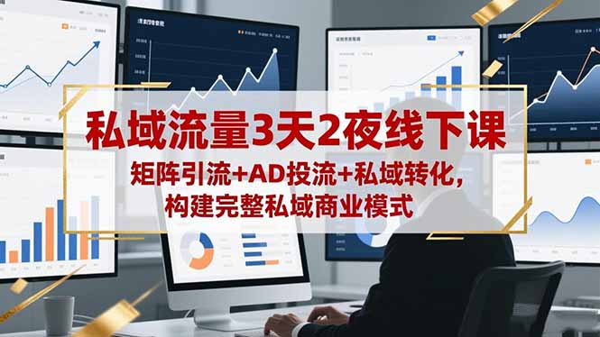 私域流量3天2夜线下课，矩阵引流+AD投流+私域转化，构建完整私域商业模式-大甫网创-助力打造属于自己的超级个体-甫仁小站