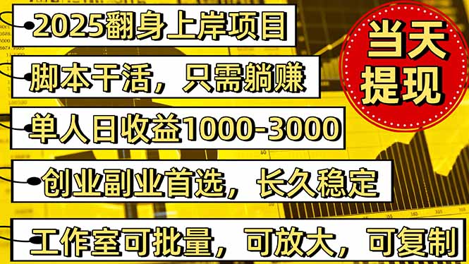 2025翻身上岸项目脚本干活,内部客户经理内部开号,单人日收益1000-300...-大甫网创-助力打造属于自己的超级个体-甫仁小站