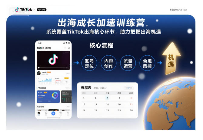 出海成长加速训练营，系统覆盖TikTok出海核心环节，助力把握出海机遇(更新)-大甫网创-助力打造属于自己的超级个体-甫仁小站